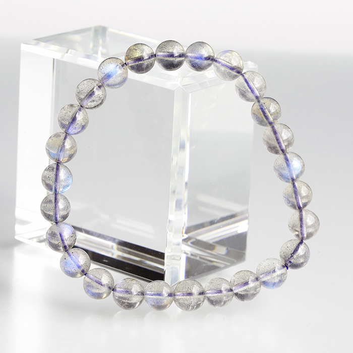 【伊勢浄化】ラブラドライトAA+の7mm前後ブレスレット　No.2　　　ise25