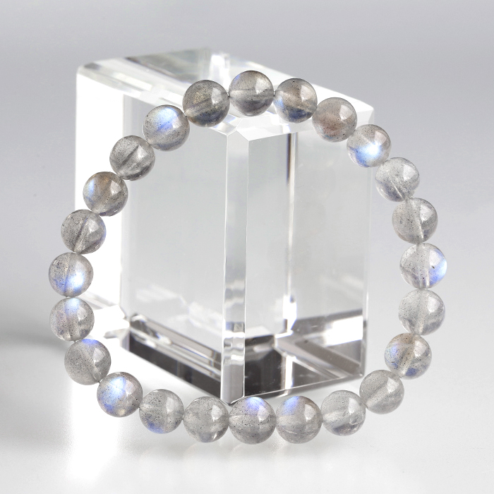 【伊勢浄化】ラブラドライトAA+の7mm前後ブレスレット　No.4　　　ise25