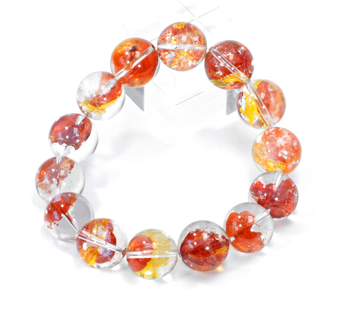 大特価!オーロラクォーツSA+の15.4～15.7mmブレスレット  inq  【天然石・パワーストーン】