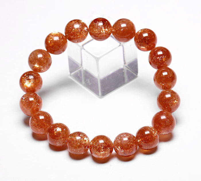 特価！サンストーンAAA'の11mmブレスレット【天然石・パワーストーン】