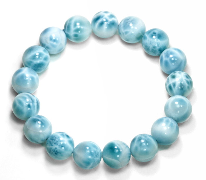 限定!鑑別書付!極上!スーパーブルーラリマーAAAAAの12.5mmブレスレット 【天然石・パワーストーン】