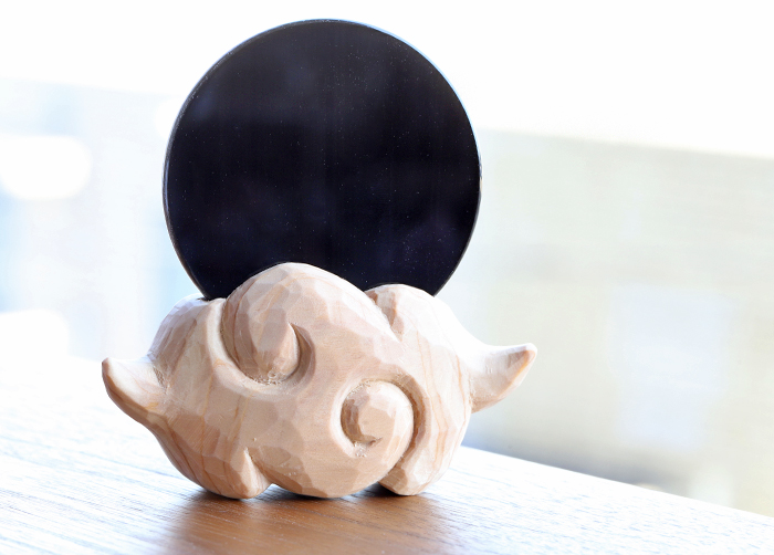 【伊勢浄化済み】隠岐の黒曜石＝オブシディアンの神鏡ise6