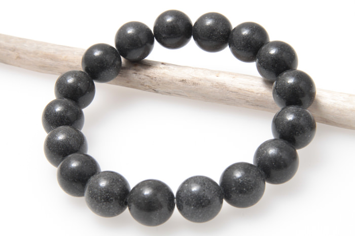 【日本最安値】限定!激安!アゾゼオ・ブラックアゼツライトの12mmフルブレス 【ディレクトリカード/H&E保証書付き】 /H&E   earth【天然石・パワーストーン】