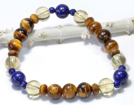 限定!ラピスの金運トライアングルデザインブレス/EG/12【パワーストーン・天然石】