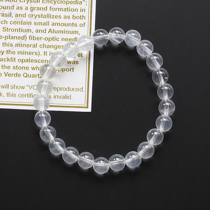 限定！【Melody♪証明書付】ホワイトメタモルフォーシスAAの6mmブレスレット　【内径によって価格が異なります】 　　　　/mel