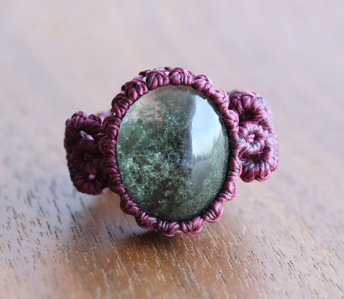 限定!ヒマラヤ★ネパール産★ガネッシュヒマール水晶 　まくらめリング　　　10.5号　　　【6】  　