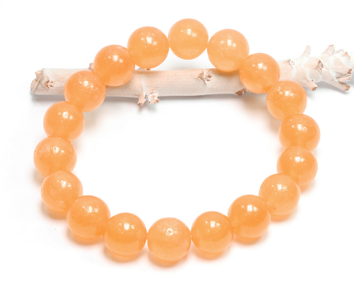 限定!珍品!オレンジカルサイトAAの約10mmブレスレット　【パワーストーン・天然石】　　