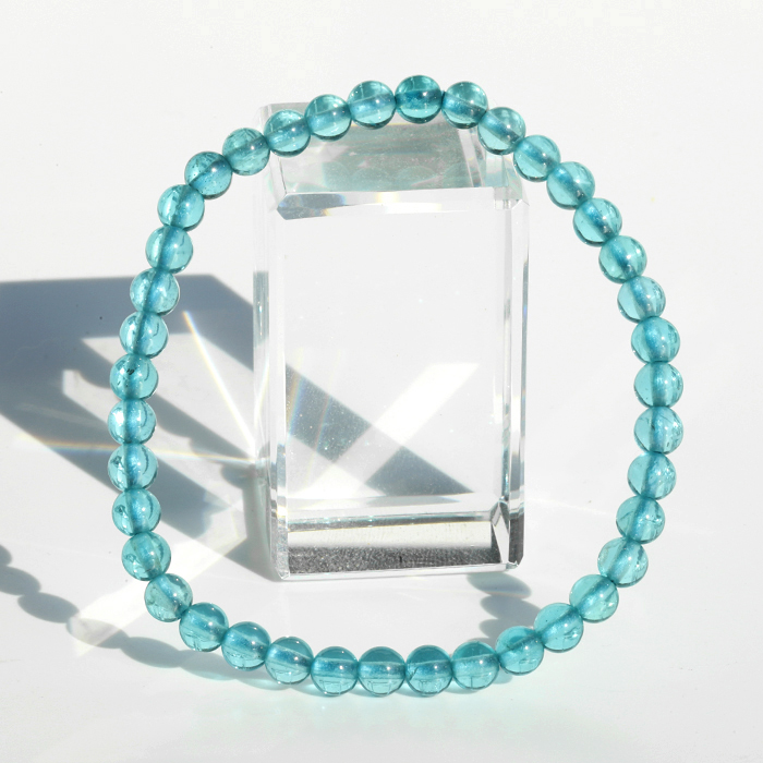 新春【伊勢】アパタイトの約5.7mmブレスレット　No.3　　ise 2022