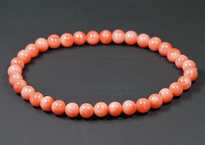限定2個!激安!幻の天然モモイロ珊瑚　約5.5mmブレスレット　/3月【パワーストーン,天然石】