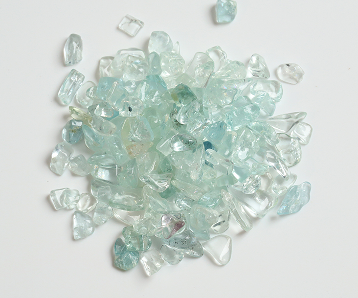 抜き打ち鑑別済み！限定!ブラジル産アクアマリンのさざれ　　【Sサイズ】　　7mm前後　　　　