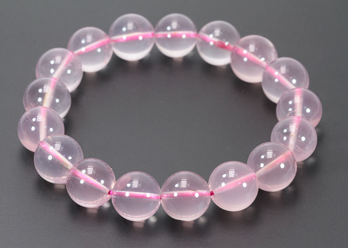 大特価☆モザンビーク産スターローズクオーツSAの11mmUPブレスレット　   【天然石・パワーストーン】