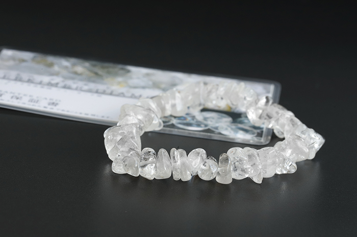 限定！証明書付!ハーキマーダイヤモンドのさざれブレスレット　10×5mm前後　　