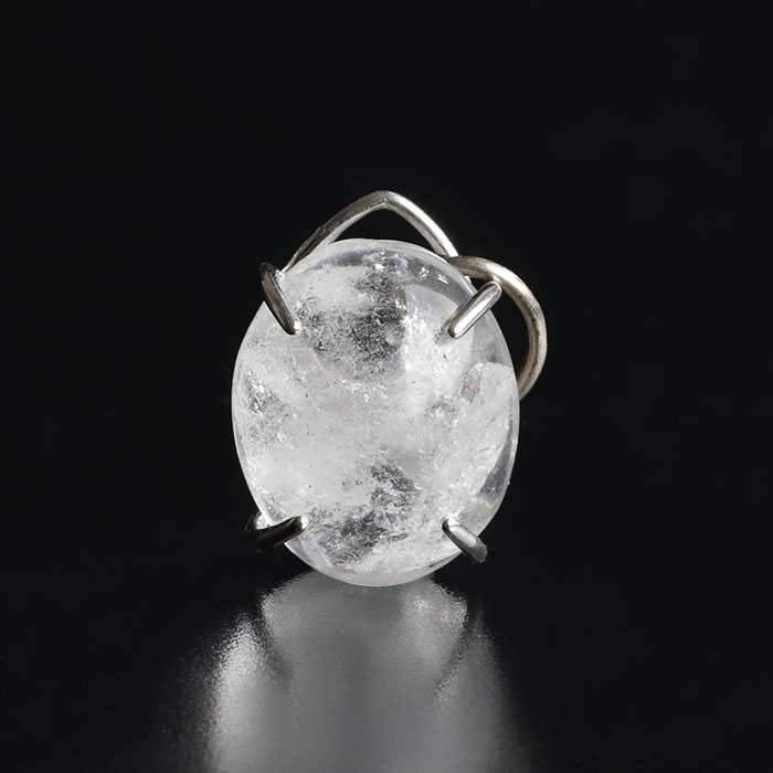 限定!証明書付き☆モンド クオーツ　シルバーペンダント  　No,1　 【12×10mm】　　　