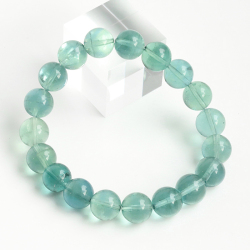 限定!ブルーグリーンフローライトの約10mmブレスレット　[No.2]