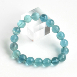 限定!ブルーグリーンフローライトの約10mmブレスレット　[No.6]