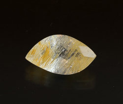 限定!珍品☆ ブラジル　ロンドーニャ産 トパーズインルチル（ゲーサイト）のルース　No.4　19.8×11.0mm　　