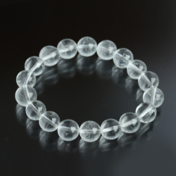 【証明書付き】限定!聖山カイラス産の水晶ブレスレット　9.6~10.4mm   【18】　