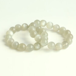 【伊勢浄化】キラキラ☆ムーンストーン約12mmブレスレット　　ise13