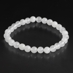 限定!証明書付き☆モンドクオーツの6mmUPブレスレット  ミルキータイプ　  【4】　　　