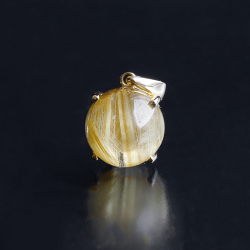 限定!ゴールドタイチン キャッツルチルのK18Gペンダント　7.8mm 　   ise23   rei