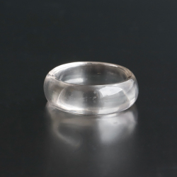 伊勢!ガネッシュヒマール水晶のタイプ別くりぬきリング　17号　　幅8.5mm　 <No.01>　　　ise23　rei