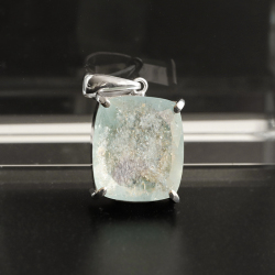 【伊勢浄化】イリデッセンスアクアマリン（シンデレラアクアマリン）のシルバーペンダント　　　【14×12.2mm】 No.5　　ise24