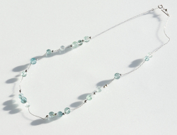 限定!アフガニスタン産　ブルー・グリーントルマリンのK18WGネックレス 　　　susa2 rei2 sale