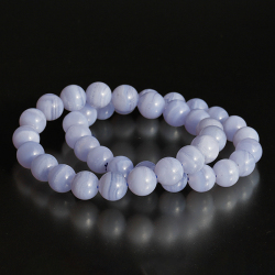 伊勢!ブルーレースアゲートの約10mmブレスレット 　　ise25