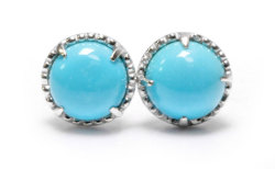 限定!当店オリジナル☆日本製☆スリーピングビューティー産ターコイズのシルバー925ピアス《2》　/EG/12【パワーストーン・天然石】
