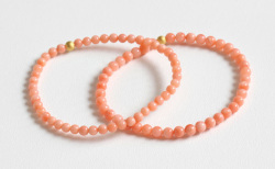 【伊勢】激安!天然モモイロ珊瑚　3.8~4.3mmブレスレット　　　　　/3月【パワーストーン,天然石】