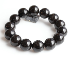 【伊勢】山梨県黒平鉱山産水晶ブレスレット　AA　15mm         ise1