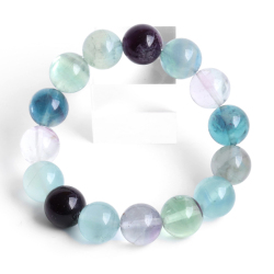 マルチカラーフローライト12mmブレスレット　    【パワーストーン・天然石】 SEO