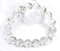 珍品!限定！パイライトインクォーツAAの12～12.8mmブレスレット (1)      inq 【天然石・パワーストーン】