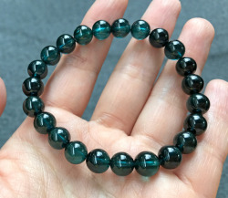 【鑑別書付】宝石級☆本物のインディゴライトトルマリンSAupの7.7～8.1mmブレスレット   / 10月   【天然石・パワーストーン】