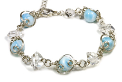 限定!ラリマーAAAAとハーキマーのクラウンブレス