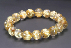 限定!タイチン キャッツ ゴールドルチルAAA+の10.2～10.9mmブレスレット　　　