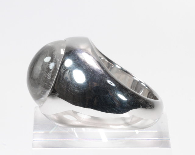 最高級!プラチナルチルクォーツSAupのシルバーリング 17号 inq