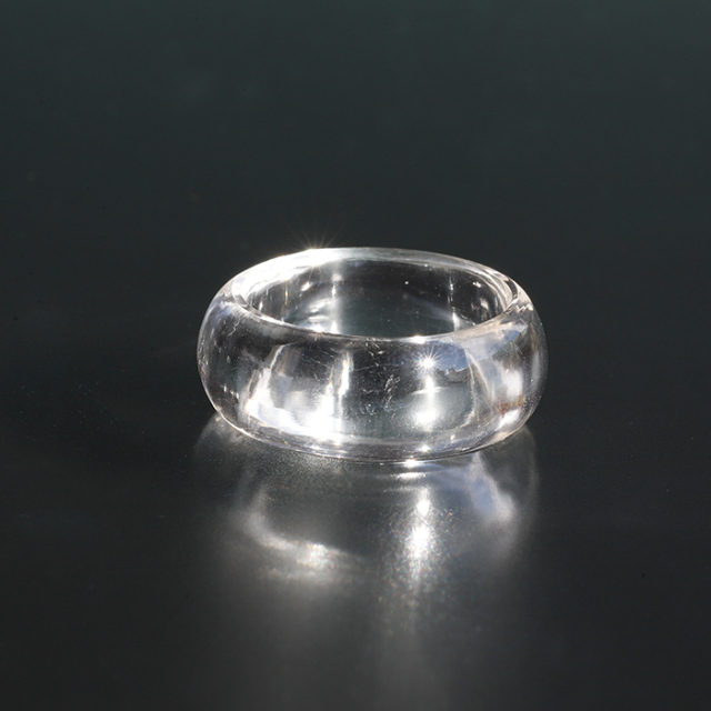 ガネーシュヒマール 水晶のくり抜きリング　9号 厳選 ガネッシュヒマール産ヒマラヤ水晶 くりぬきリング20号