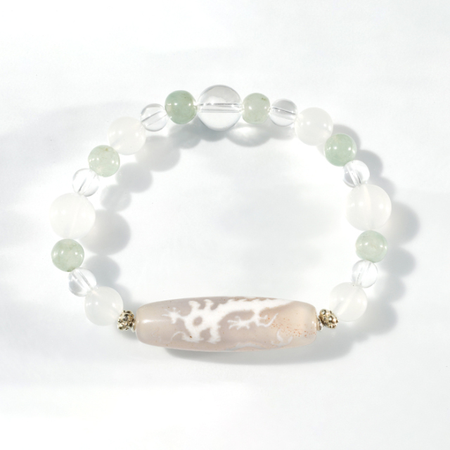 【天珠の王様】龍眼天珠ブレスレット 10mm水晶【広島・河内神社 御神水浄化済】 天珠の王様】龍眼天珠ブレスレット 10mm水晶【広島・河内神社 御神水