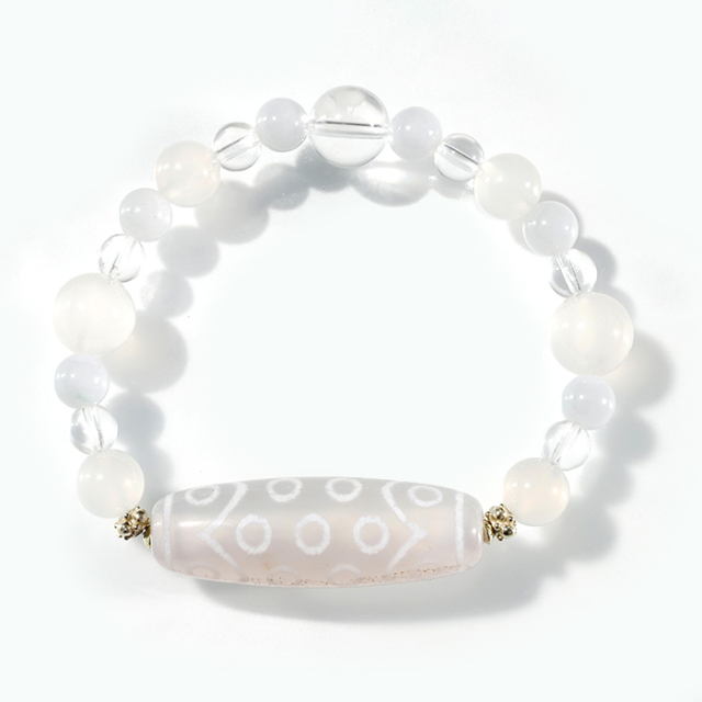 守護ꯁꯧ白龍眼天珠陰陽ブレスレット(*¯︶¯♥) 天眼石龍眼・陰陽八卦・ブレスレット – 天然石の店 ふうちゃん