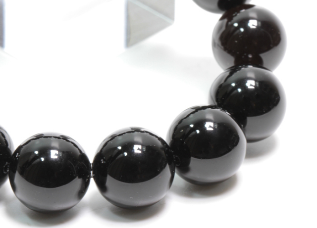 天然石お守りブレスレット 天照大御神様×月読命様モリオン(黒水晶) Amazon.co.jp: 厄除け お守り 和ごころ念珠堂 モリオン 黒水晶