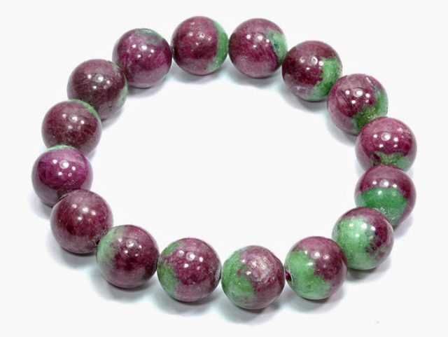 珍品!大特価!ルビー・イン・ゾイサイトの約13mmブレスレット /7