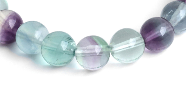 110917カラフルフローライトブレスレット8ミリ15センチ