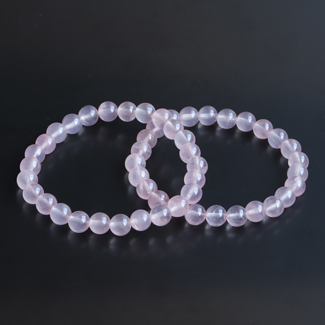 限定!濃いめローズクォーツの8mmブレスレット 【天然石