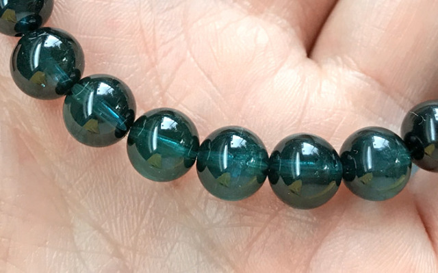 鑑別書付】宝石級☆本物のインディゴライトトルマリンSAupの7.7～8.1mm