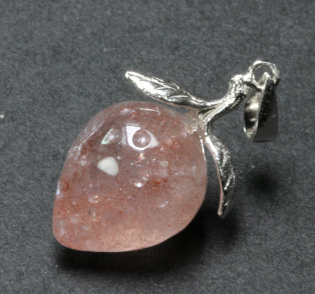 ストロベリークォーツペンダントトップ 最高級 ストロベリークォーツ  