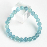 限定!ブルーフローライトの約8mmブレスレット　[No.1]