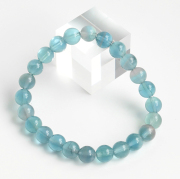 限定!ブルーフローライトの約8mmブレスレット　[No.3]