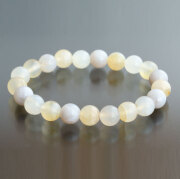 【伊勢浄化】北海道・今金町産 瑪瑙(アゲート)約10mmブレスレット[No.5]  ise13