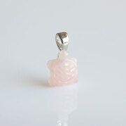 新春！伊勢浄化！亀のミニペンダント　 豆サイズ　【ローズクォーツ】　ise2023